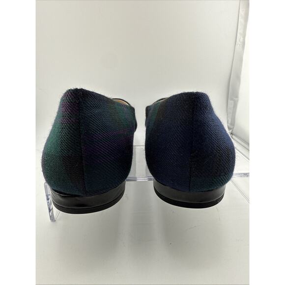 Nine West Women's Onlee Multicolor Plaid Fabric Pointed Toe Flats Size 8 M NWB - Picture 3 of 11